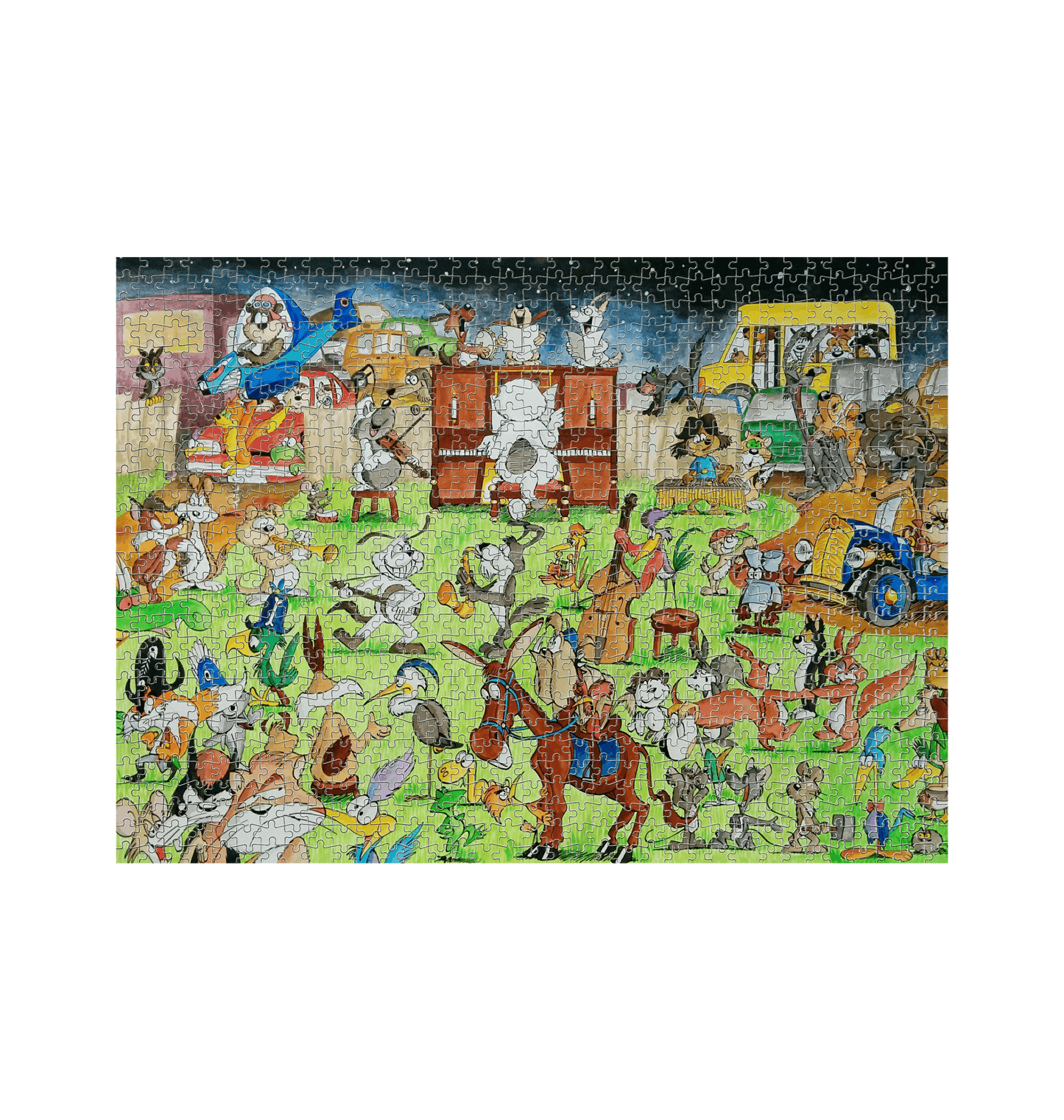 White 1000 Piece Jigsaw Puzzle Front