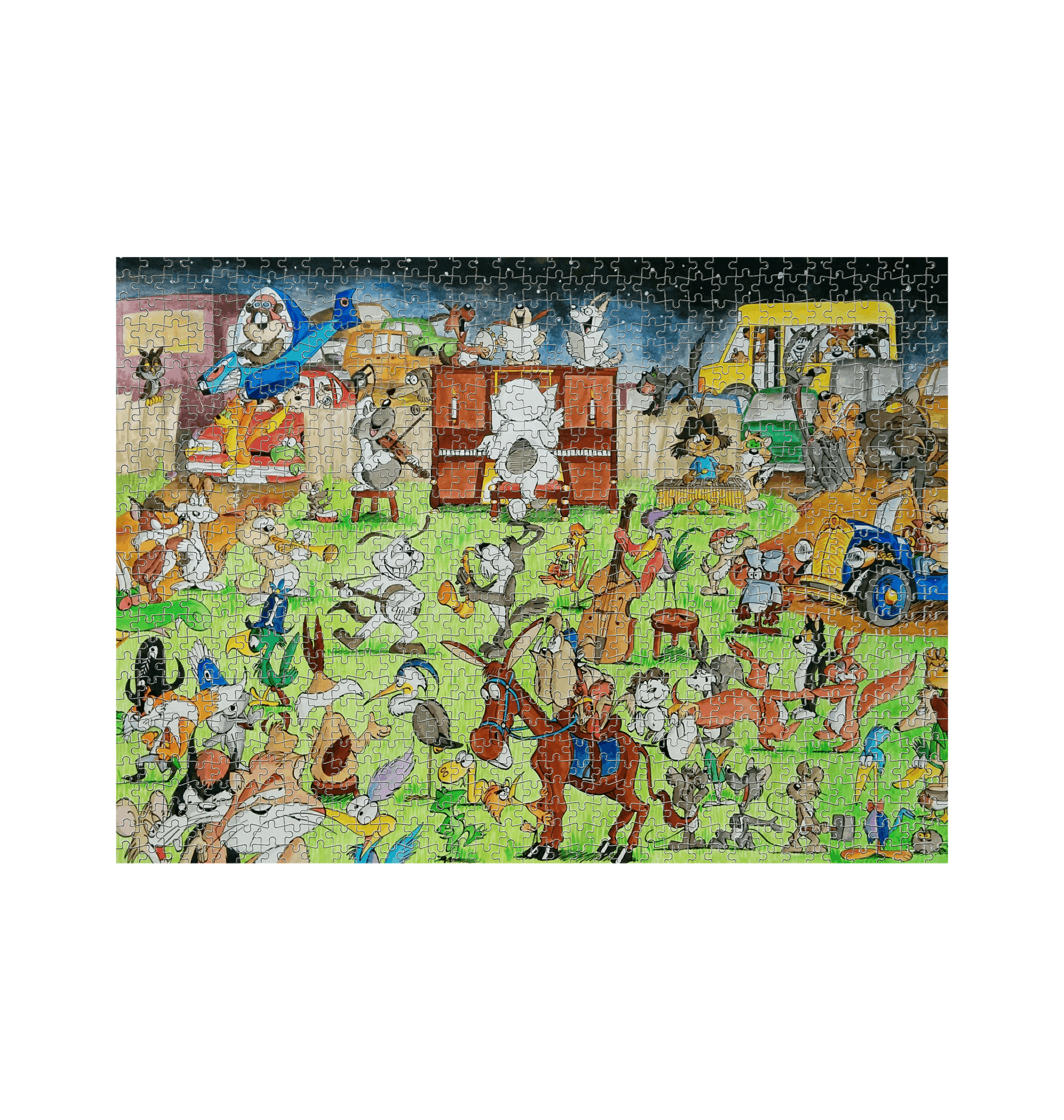 White 1000 Piece Jigsaw Puzzle Front
