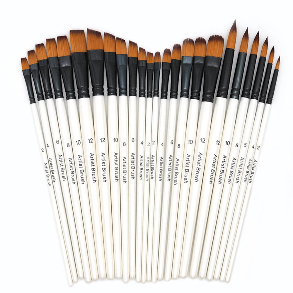 6pcs Artist Paint Brushes Set Artist Paintbrushes For Acrylic Oil Watercolour Acrylic Painting For Body Face Rock Canvas