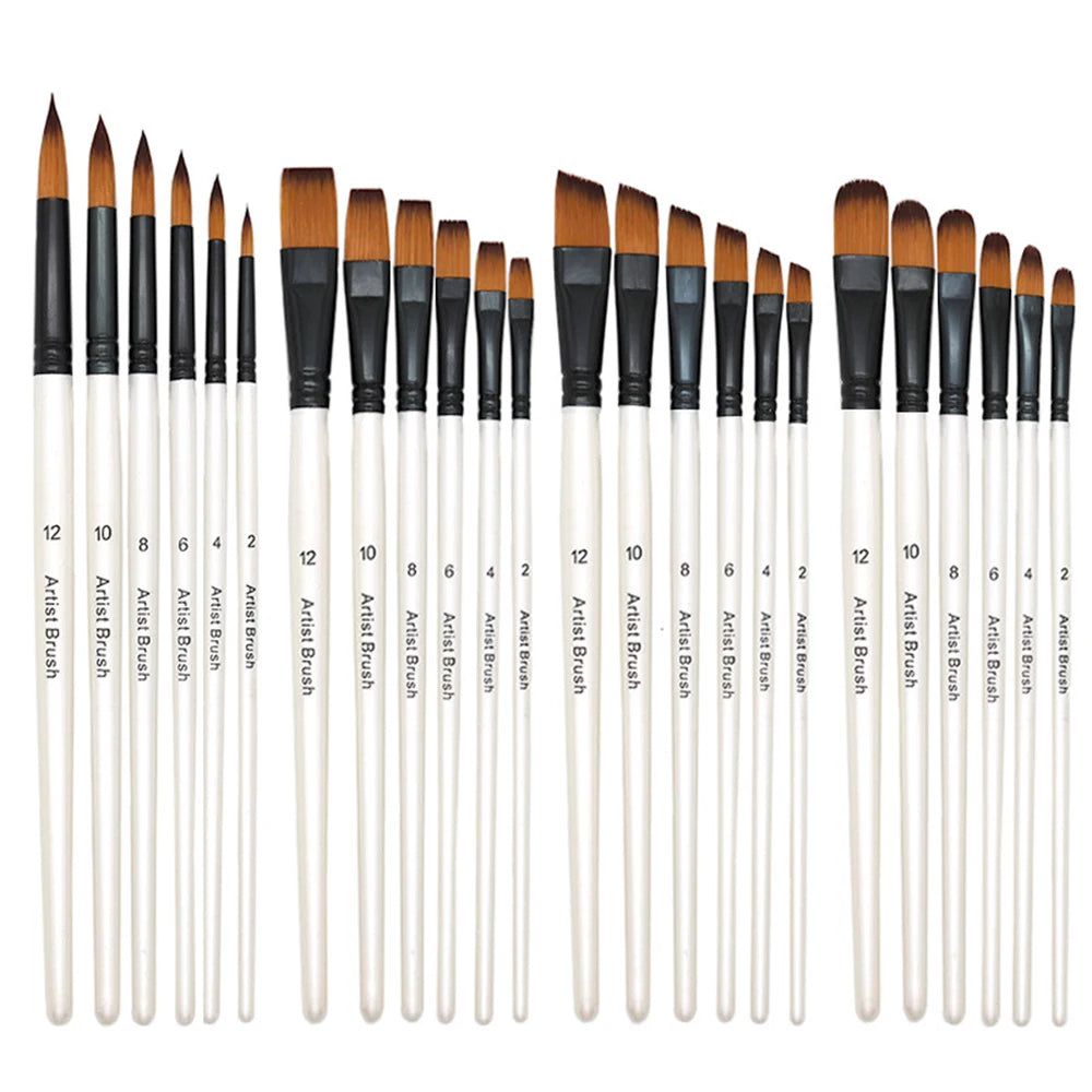 6pcs Artist Paint Brushes Set Artist Paintbrushes For Acrylic Oil Watercolour Acrylic Painting For Body Face Rock Canvas