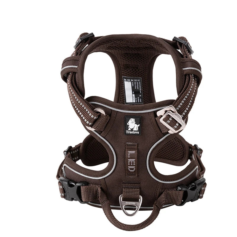 Truelove Pet Harness Nylon Webbing with 3M Reflection Adjutable Aluminum Alloy for Big Medium Small Dog TLH56512