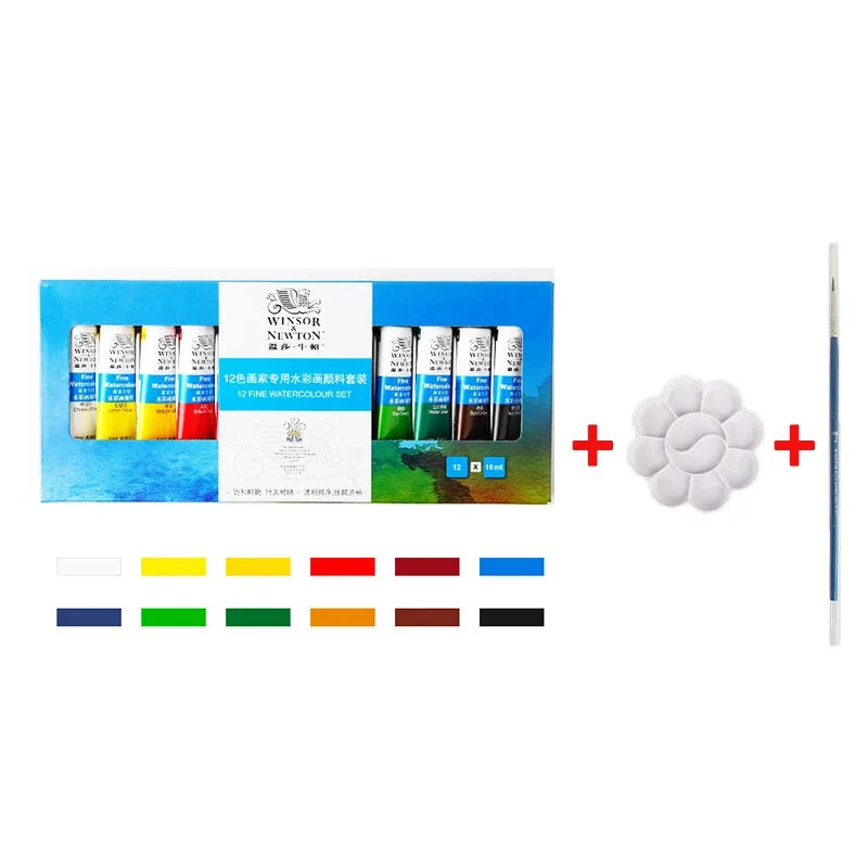 WINSOR&NEWTON Professional Watercolour Painting Paint Fine Smooth High Quality 12/18/24/36 Colors 10ML For Artist Student