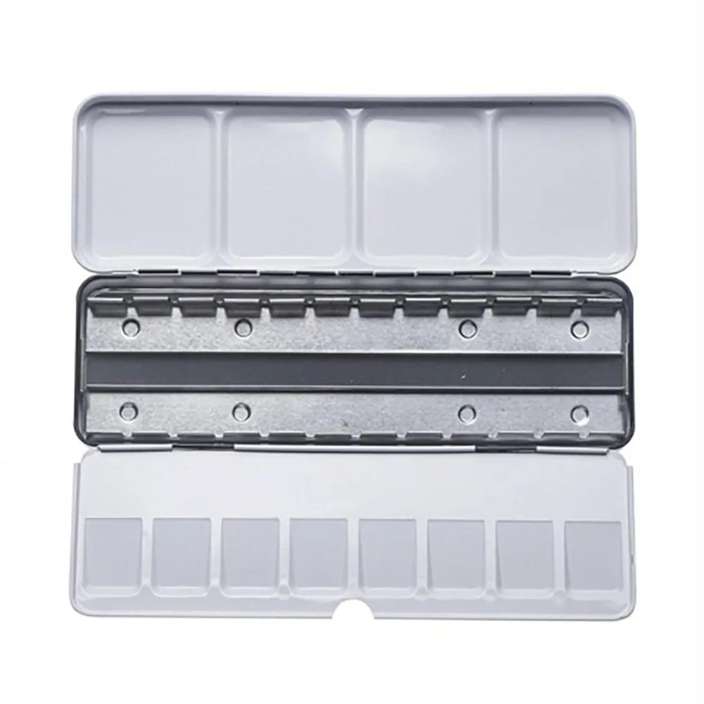 Art Supplies Creative Empty Paint Palette Watercolour Storage Case Pigment Box Grids Slots Painting Tools Drawing Supplies