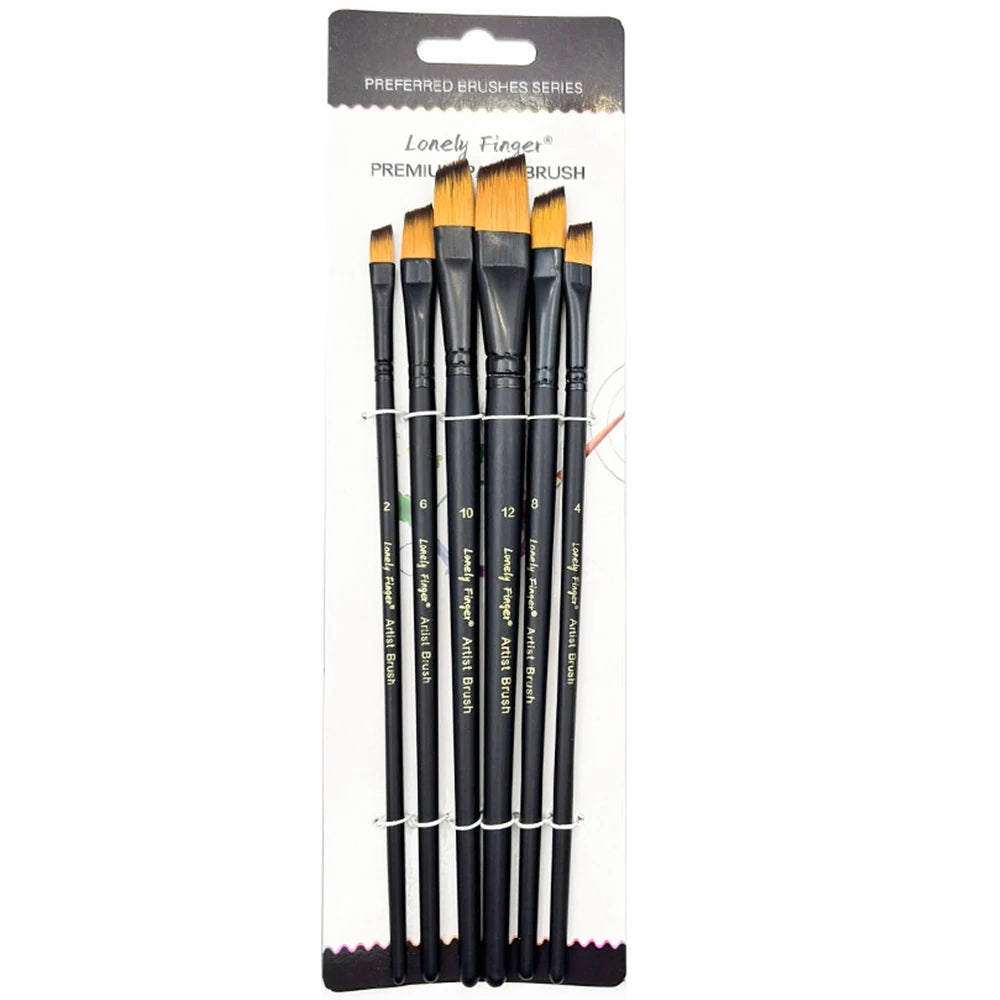 6pcs Artist Paint Brushes Set Artist Paintbrushes For Acrylic Oil Watercolour Acrylic Painting For Body Face Rock Canvas