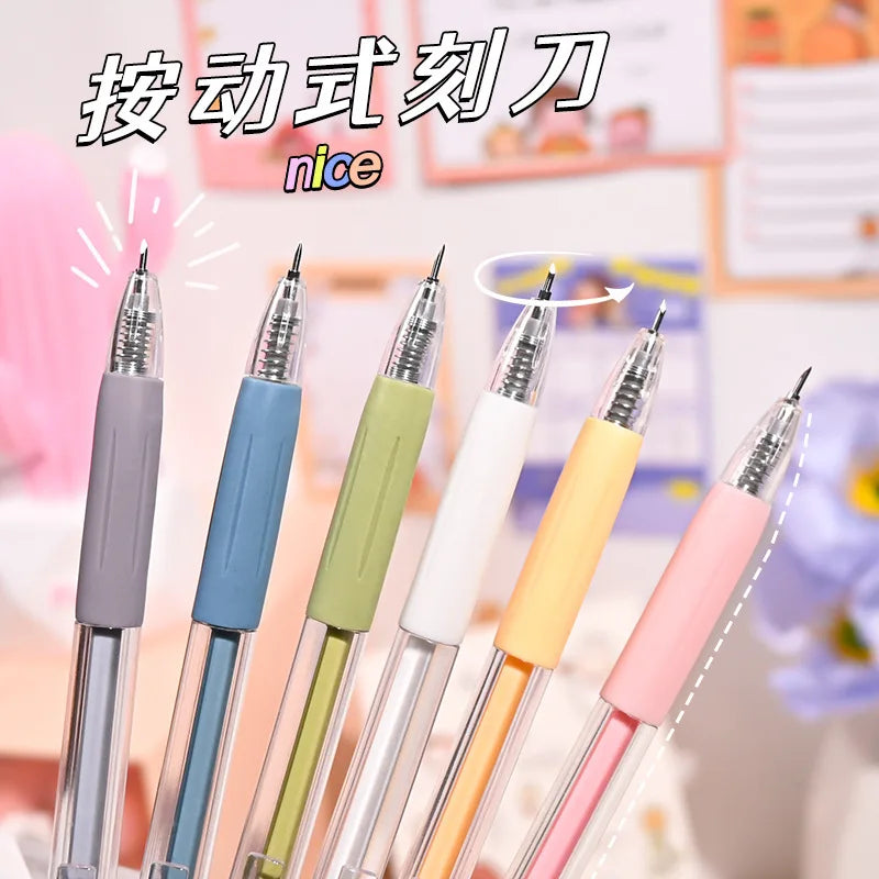 Journamm Art Utility Knife Pen Knife Cut Stickers Scrapbooking Cutting Tool Express Box Knife School Supplies DIY Craft Supplies