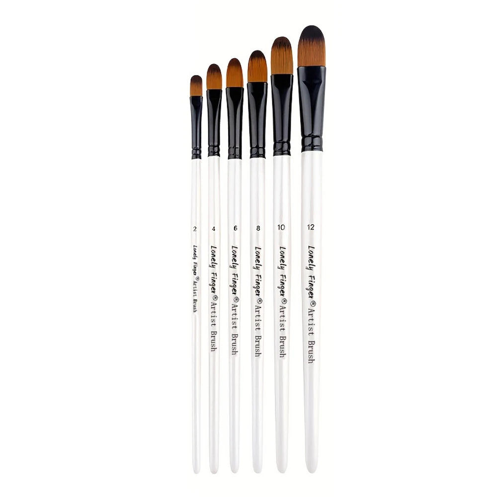 6pcs Artist Paint Brushes Set Artist Paintbrushes For Acrylic Oil Watercolour Acrylic Painting For Body Face Rock Canvas