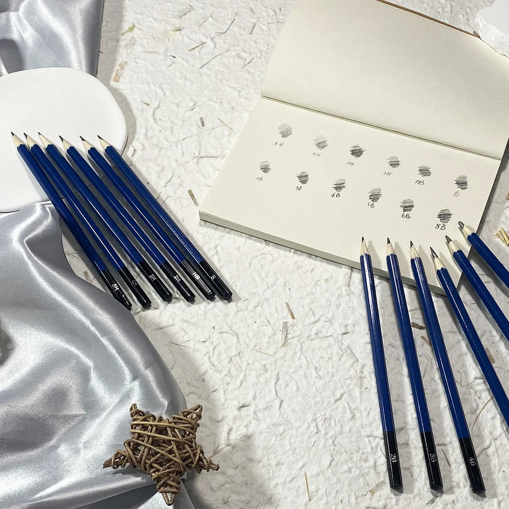 SeamiArt 12 Pcs. Standard Sketching Pencil Art Suppliers for Artist Drawing School Office Pencils Supplies