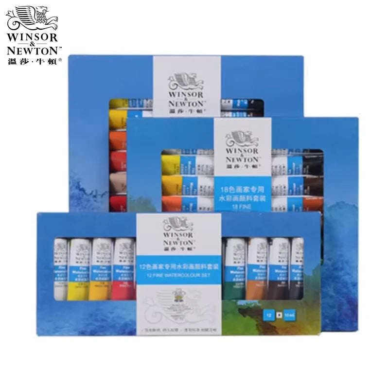 WINSOR&NEWTON Professional Watercolour Painting Paint Fine Smooth High Quality 12/18/24/36 Colors 10ML For Artist Student