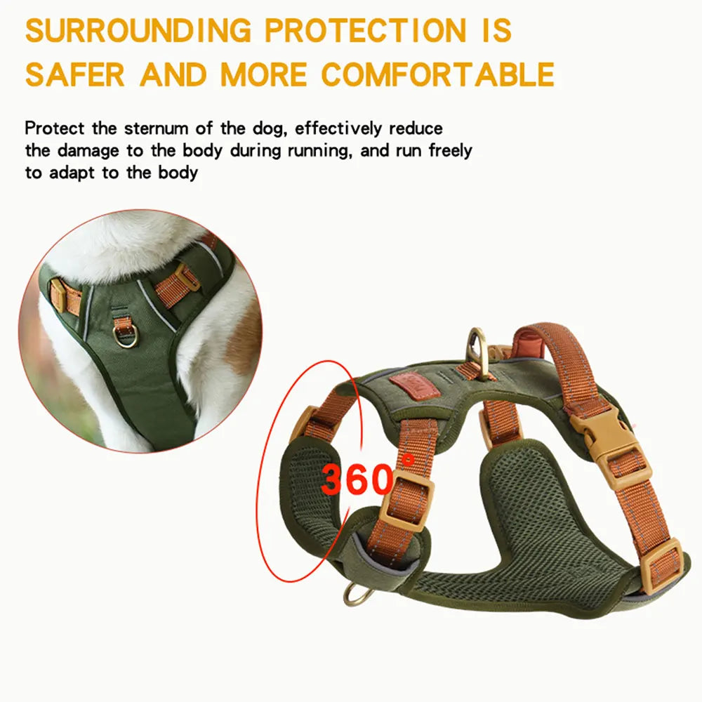 HP308--Reflective Durable Pet Harness,Adjustable webbing make the harness Well-fitting for dogs.Soft mesh under the fabric.