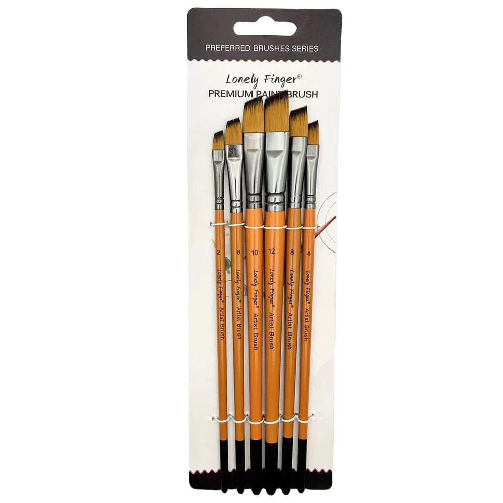 6pcs Artist Paint Brushes Set Artist Paintbrushes For Acrylic Oil Watercolour Acrylic Painting For Body Face Rock Canvas