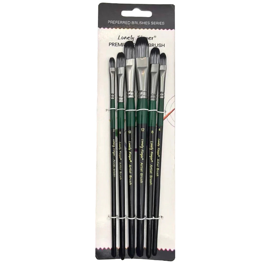 6pcs Artist Paint Brushes Set Artist Paintbrushes For Acrylic Oil Watercolour Acrylic Painting For Body Face Rock Canvas