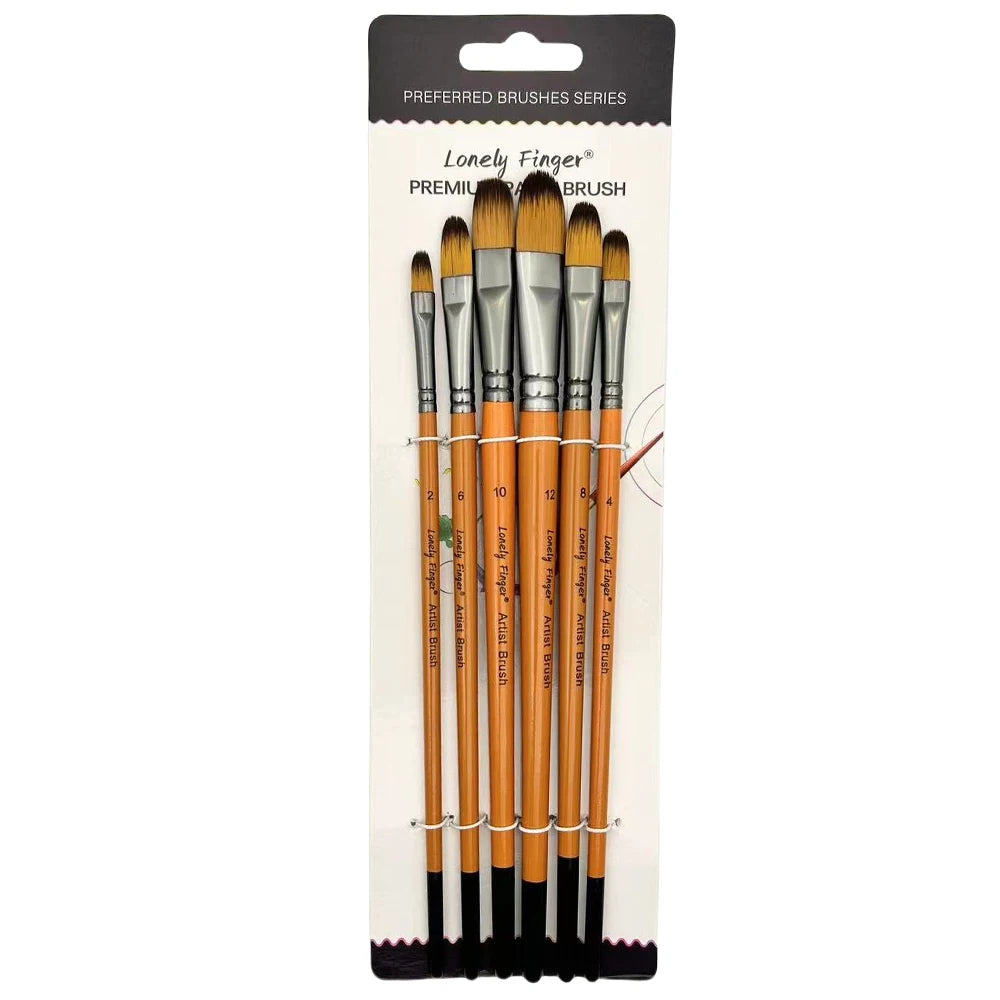 6pcs Artist Paint Brushes Set Artist Paintbrushes For Acrylic Oil Watercolour Acrylic Painting For Body Face Rock Canvas