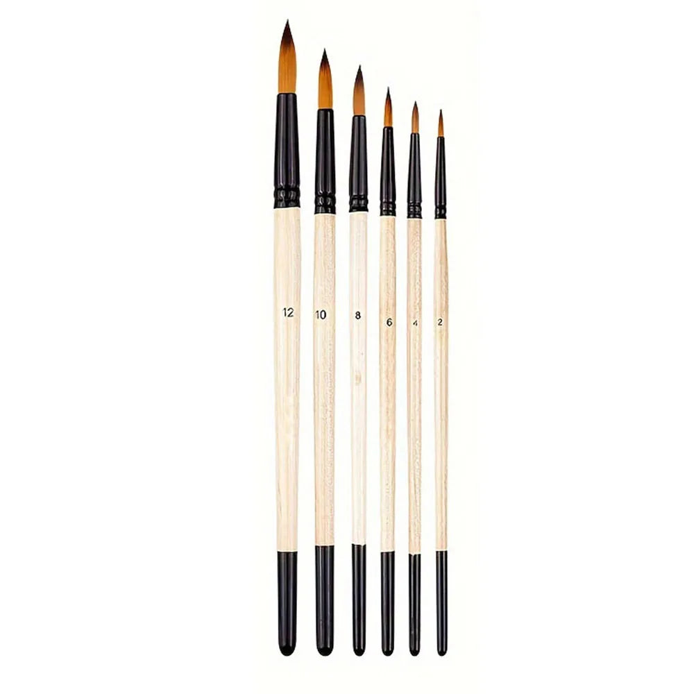 6pcs Artist Paint Brushes Set Artist Paintbrushes For Acrylic Oil Watercolour Acrylic Painting For Body Face Rock Canvas