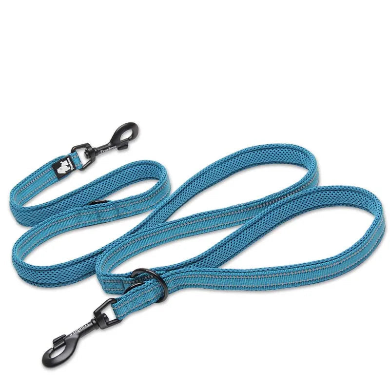Truelove 7 In 1 Multi-Purpose Adjustable Dog Lead Hand Free Pet Training Leash Reflective Dog Leash Walk 2 Dogs Harness TLL2411