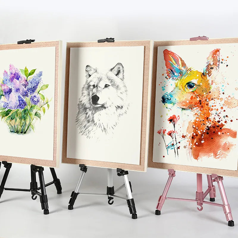 Portable Adjustable Metal Sketch Easel – 50–150CM Foldable Aluminum Stand for Outdoor Painting & Art Supplies