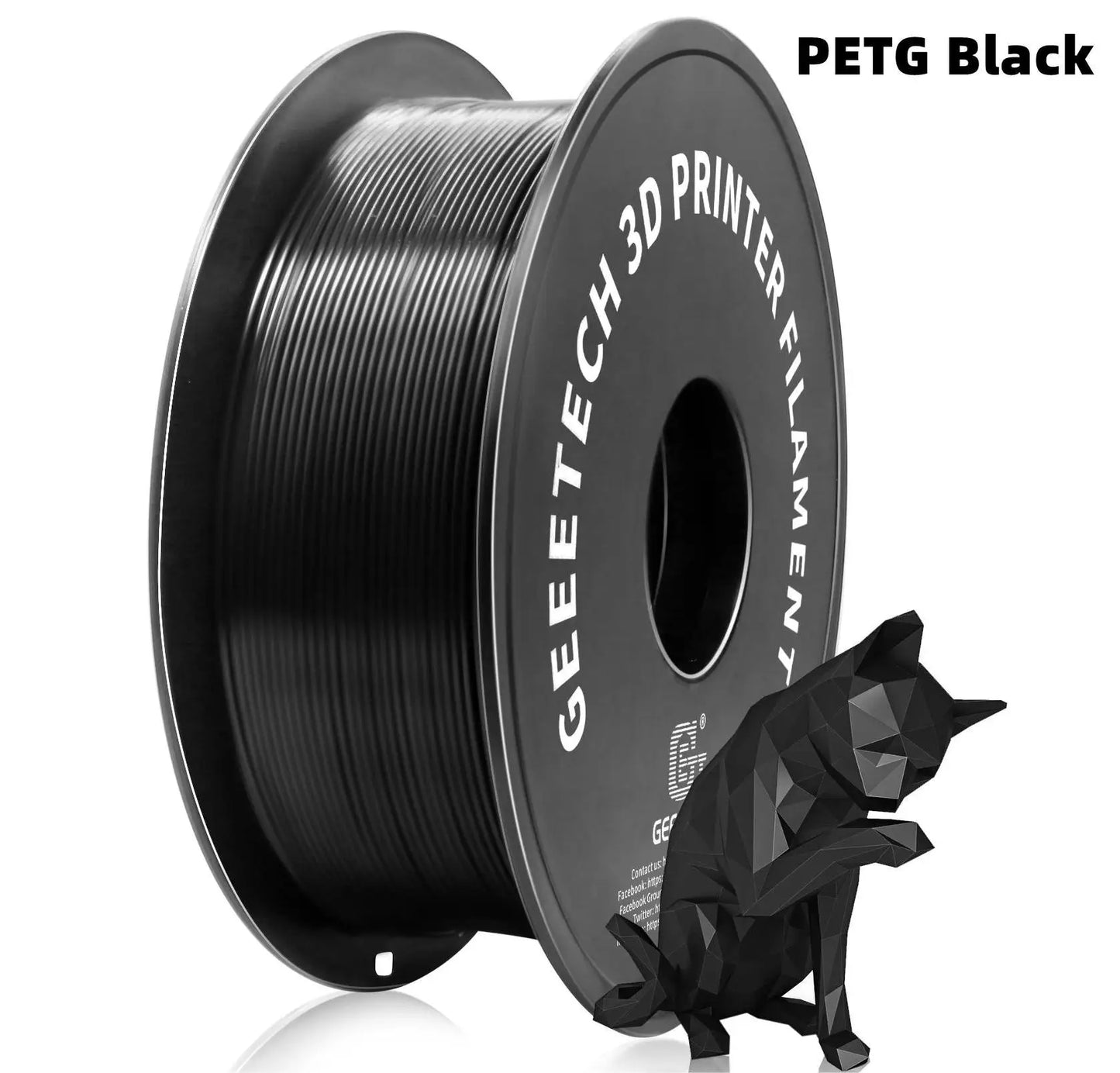 Geeetech 3d Printer Filament Pure PLA PETG Plastic 1.75mm,1KG (2.2LBS), Tangle-Free, 3d Printing Materials, Vacuum Packaging