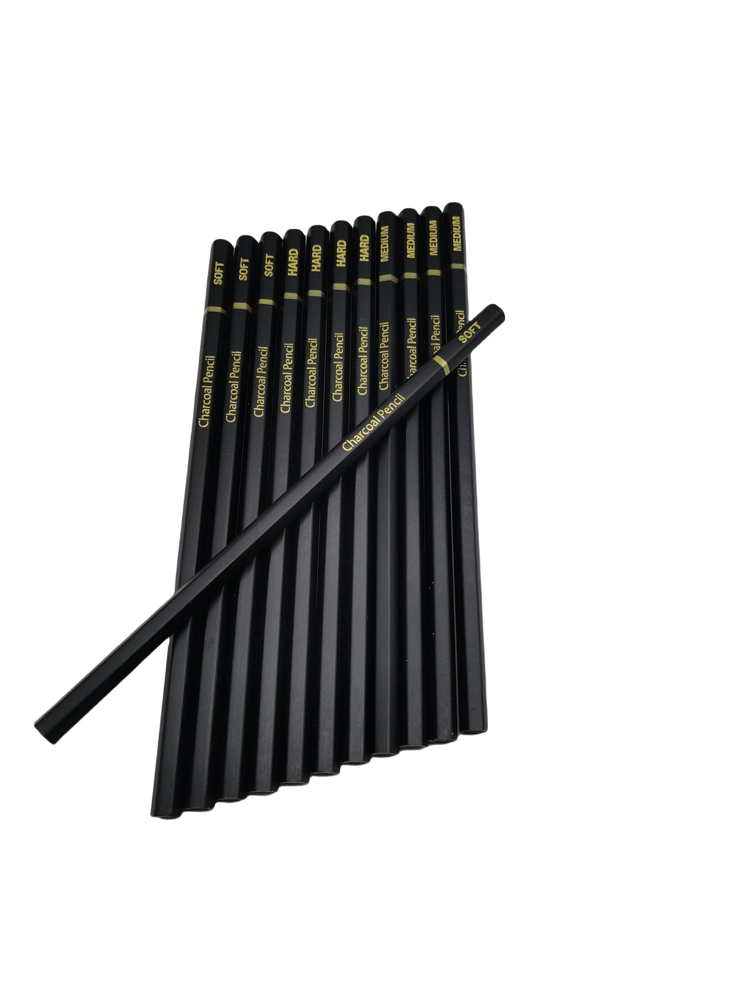 12PCS Soft, Medium, Hard, Painting, Drawing, Office, Cultural, and Educational Supplies Art Supplies Sketching Charcoal Pen
