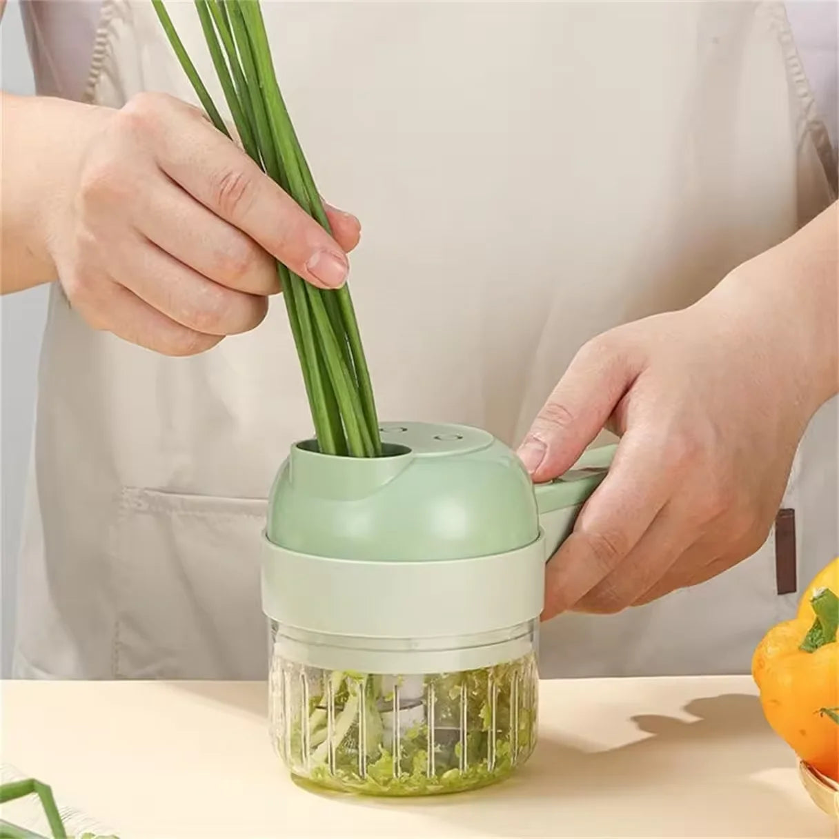 Wireless Electric Food Processor Vegetable Cutter Fruit Slicer Garlic Masher Mincer Handheld Stirrer Kitchen Cooking Accessories