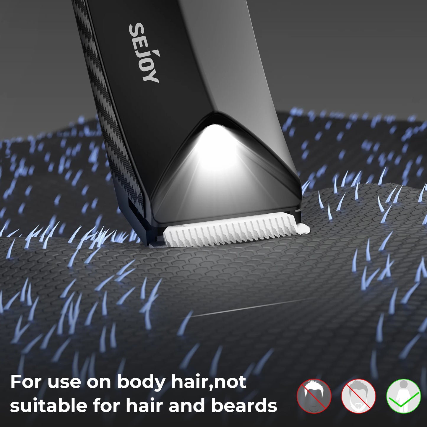 Sejoy Body Hair Clippers Men Electric Hari Trimmer Sideburns Electric Shaver Wireless Hair Cutting Barber Cutting Machine