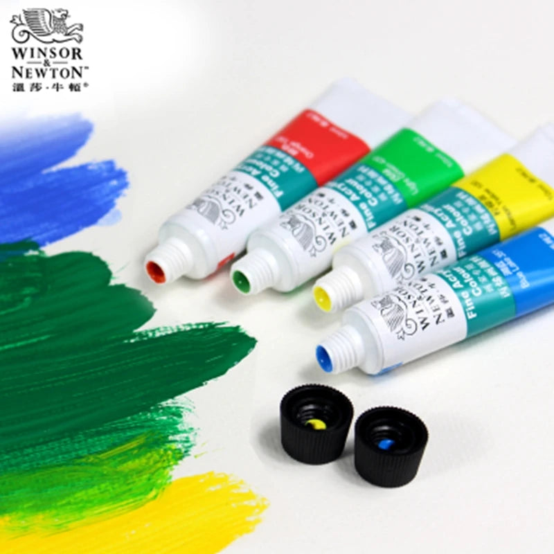 WINSOR&NEWTON 12/18/24 Colours Professional Acrylic Paints Set 10ml Hand Painted Wall Painting Textile Paint Brightly Coloured