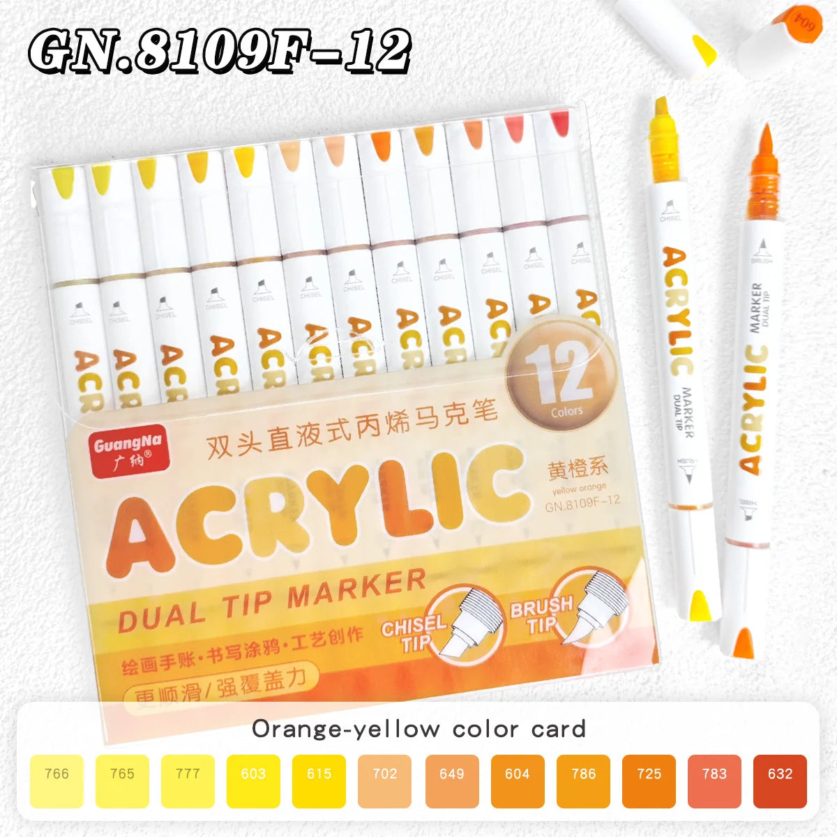 Acrylic Paint Markers Brush Tip 12/24/36/72 Colours Direct Ink Waterproof Flexible Tip Art Pens for Rock Painting Wood Fabric Egg