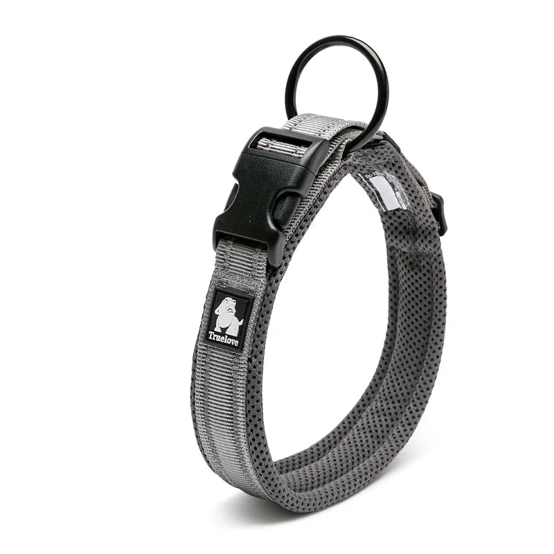 Truelove Adjustable Mesh Dog Collar | 3M Reflective Heavy‑Duty Nylon TLC5011