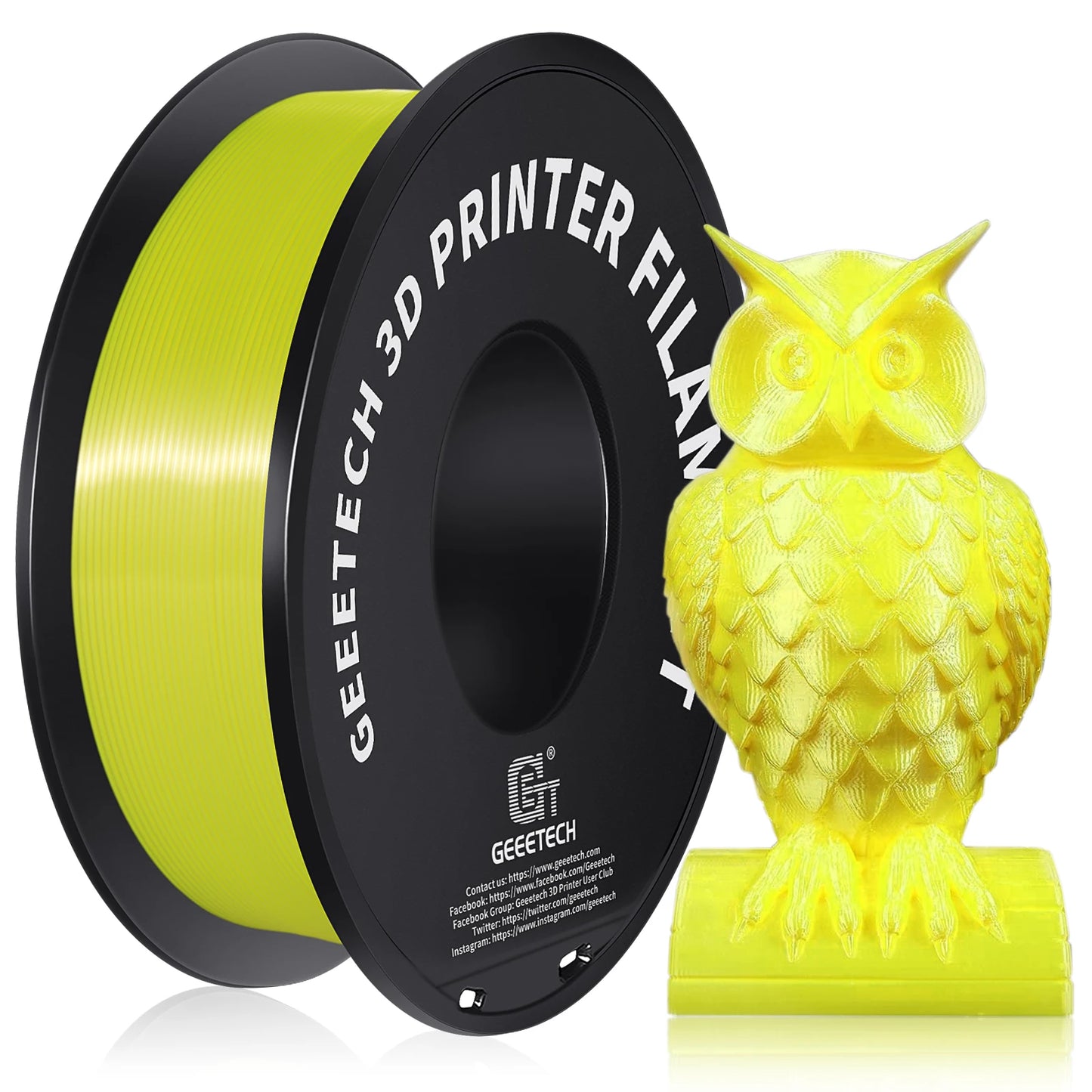GEEETECH Silk PLA 3d Filament Wire 1kg 1.75mm Spool Wire 3D Printer Material 3D Print Refills, Fast Delivery Vacuum Package