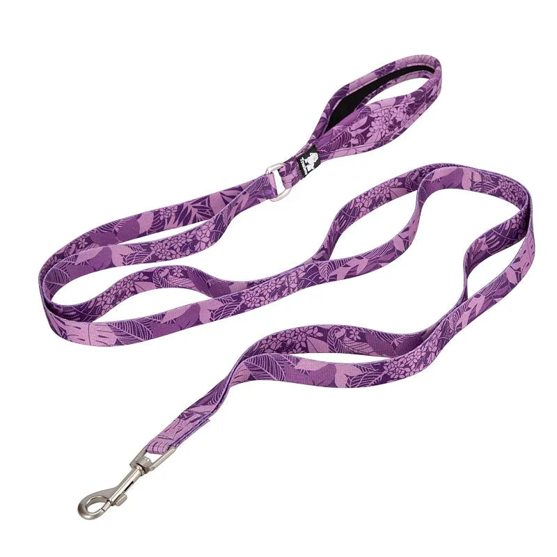 Truelove Floral Pet Leash Neoprene Padded Handle Extra Traffic Control Dog and Cat Strong Enough and Easy to Use Travel TLL3112