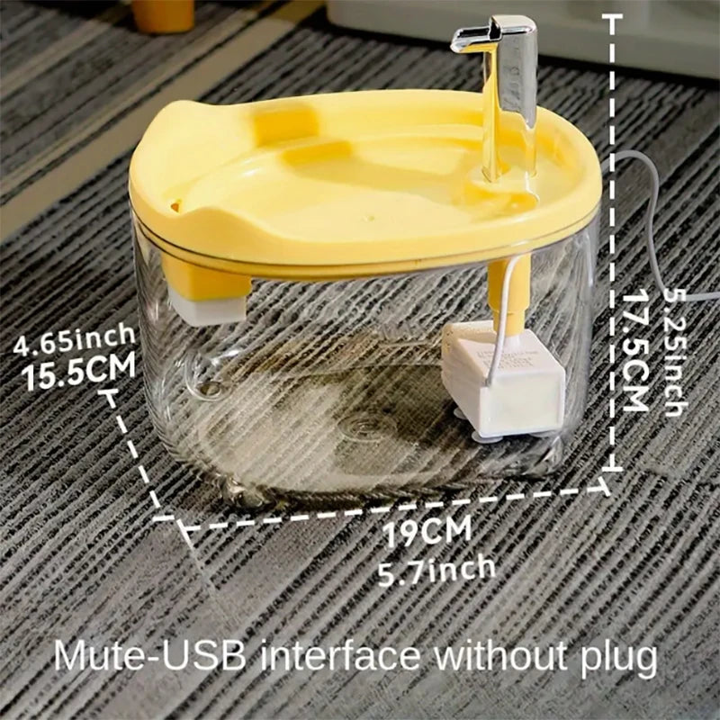 Silent pet drinking fountain cat double filtered live water automatic drinking fountain intelligent water feeding equipment