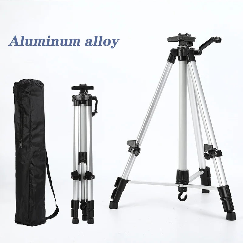 Portable Adjustable Metal Sketch Easel – 50–150CM Foldable Aluminum Stand for Outdoor Painting & Art Supplies