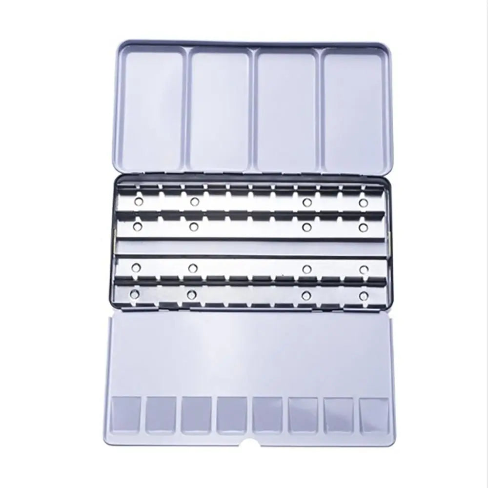 Art Supplies Creative Empty Paint Palette Watercolour Storage Case Pigment Box Grids Slots Painting Tools Drawing Supplies