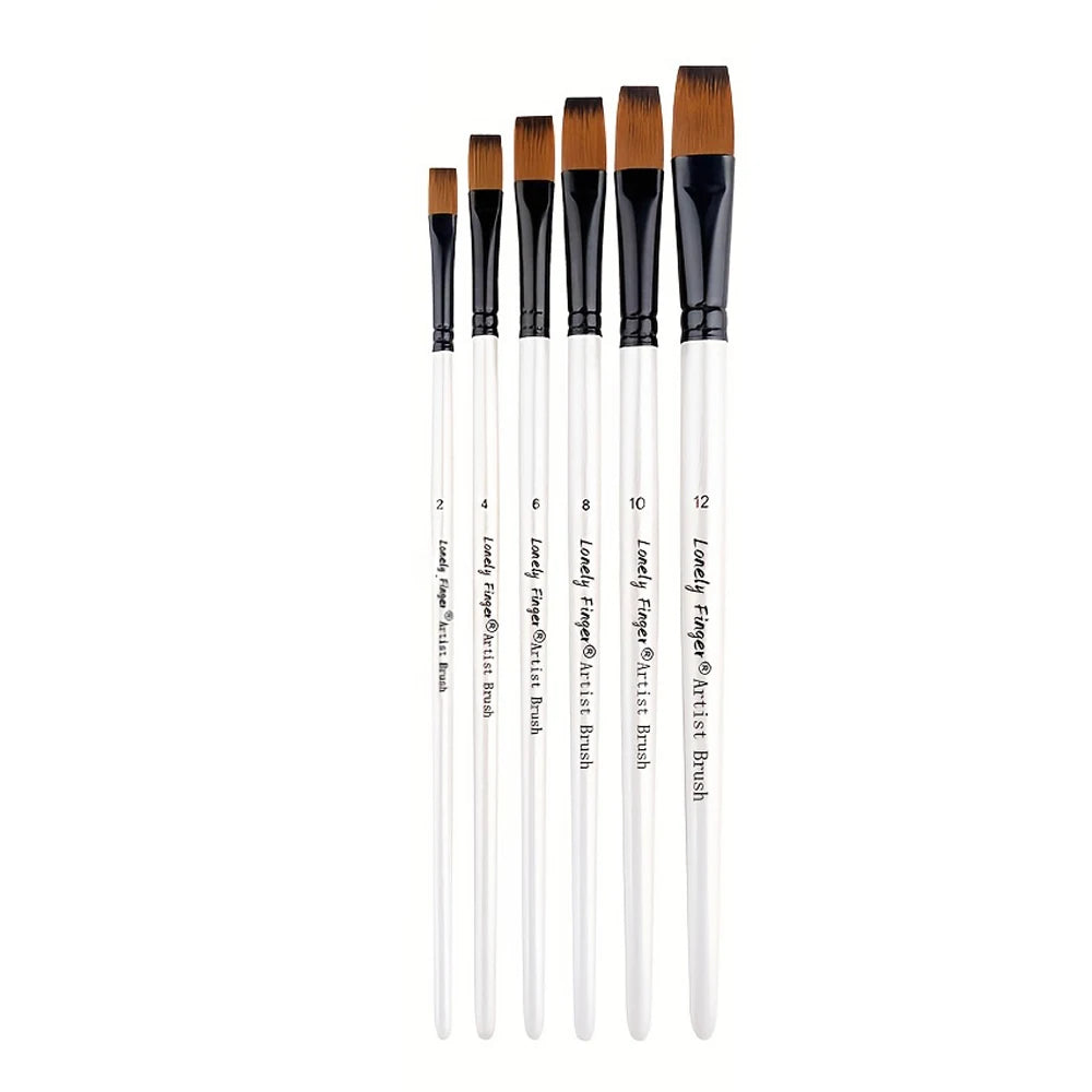 6pcs Artist Paint Brushes Set Artist Paintbrushes For Acrylic Oil Watercolour Acrylic Painting For Body Face Rock Canvas