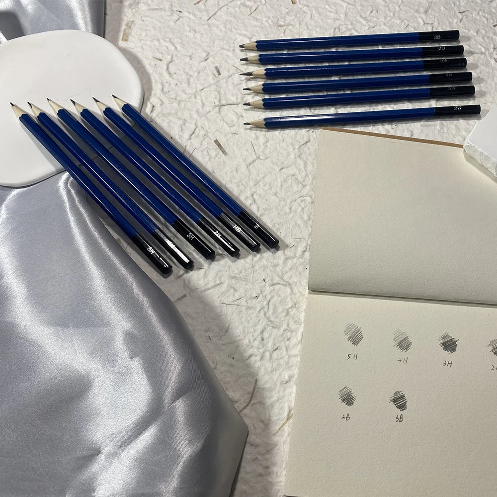 SeamiArt 12 Pcs. Standard Sketching Pencil Art Suppliers for Artist Drawing School Office Pencils Supplies