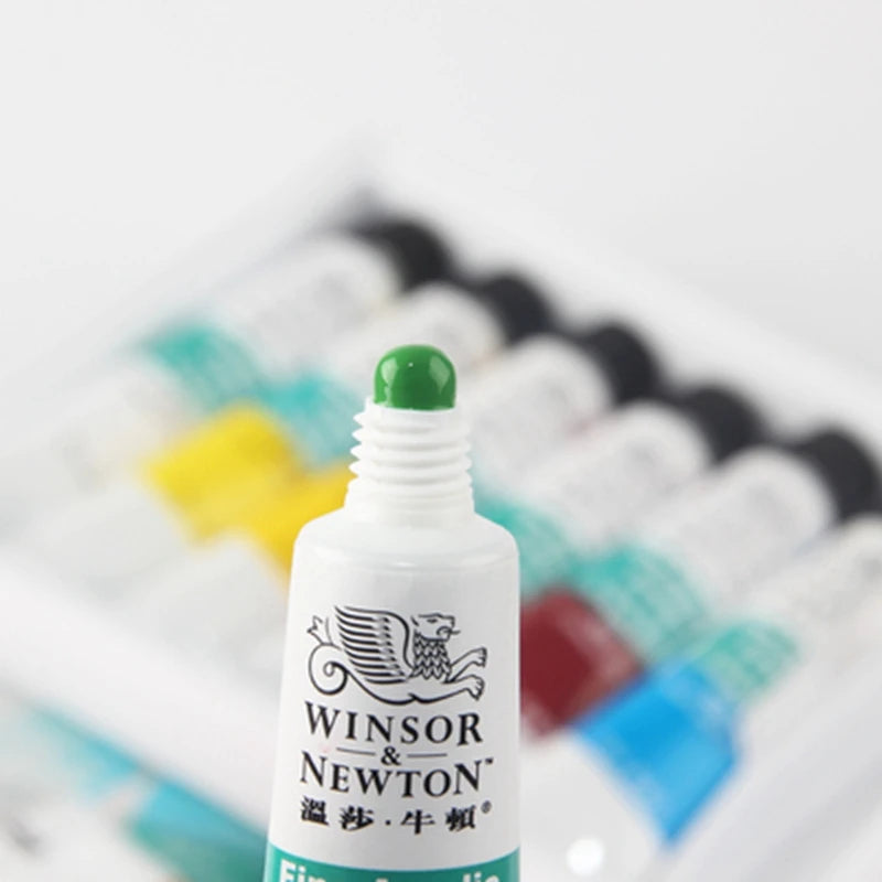 WINSOR&NEWTON 12/18/24 Colours Professional Acrylic Paints Set 10ml Hand Painted Wall Painting Textile Paint Brightly Coloured