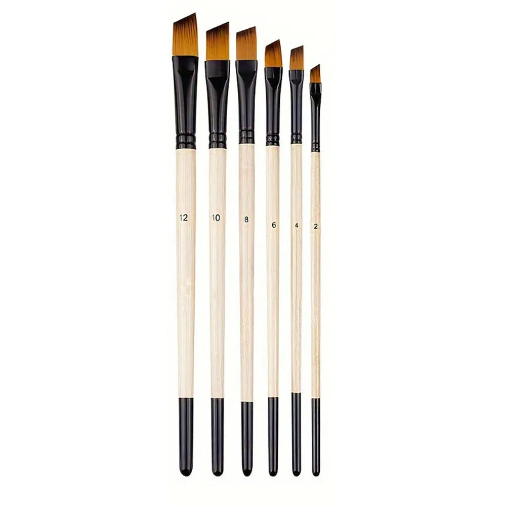 6pcs Artist Paint Brushes Set Artist Paintbrushes For Acrylic Oil Watercolour Acrylic Painting For Body Face Rock Canvas