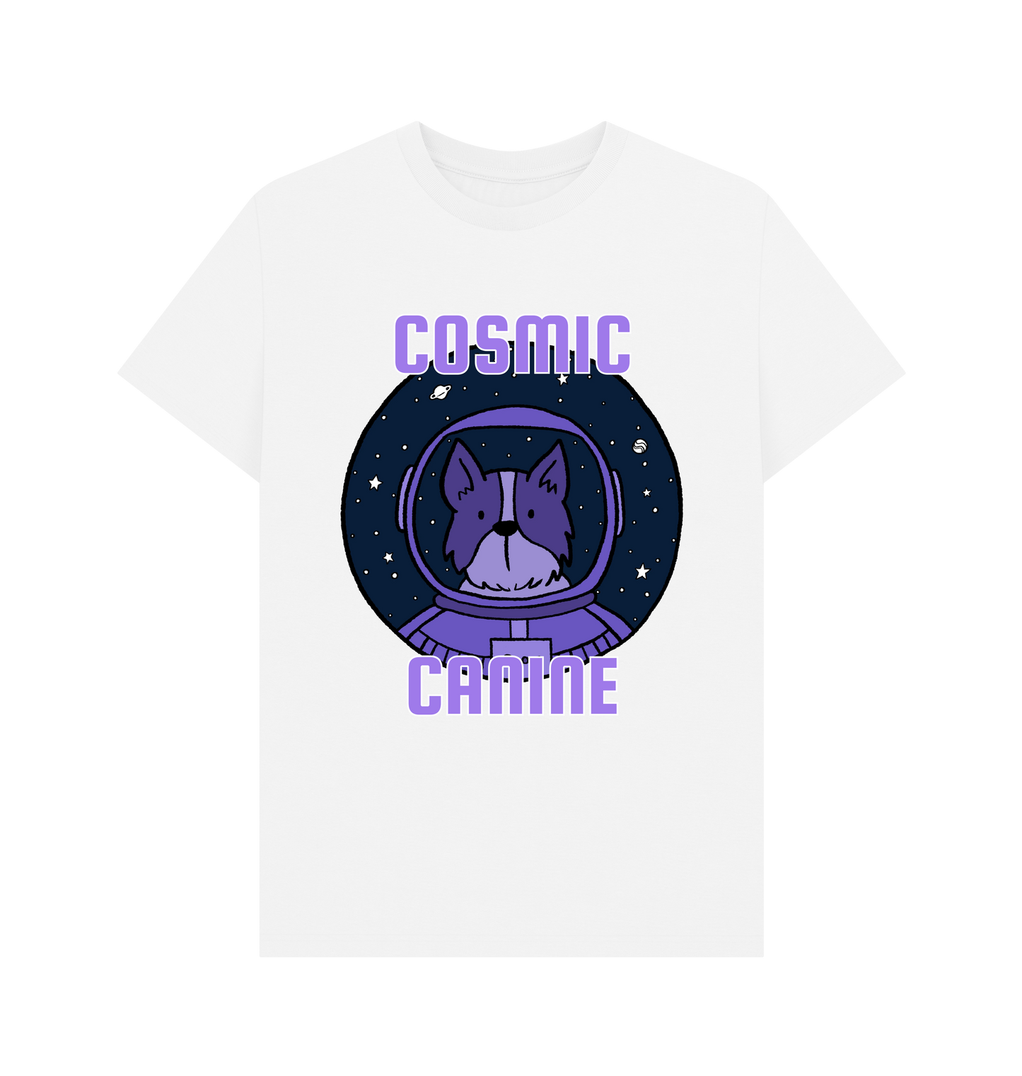 White Printed T-shirt Front