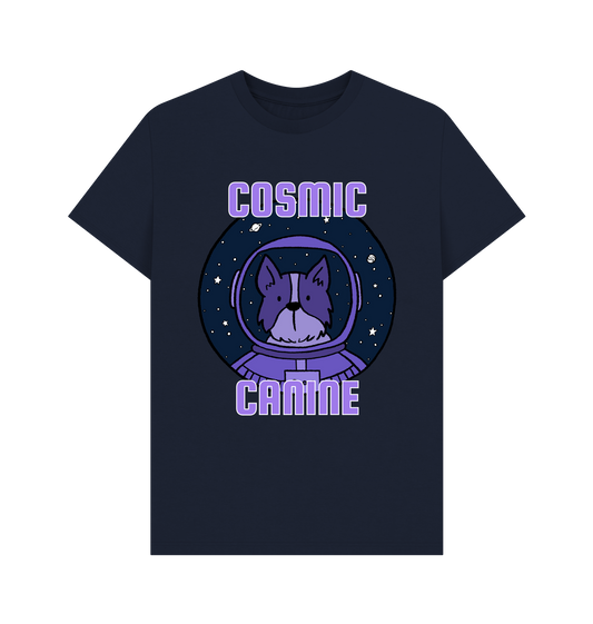 Navy Blue Printed T-shirt Front