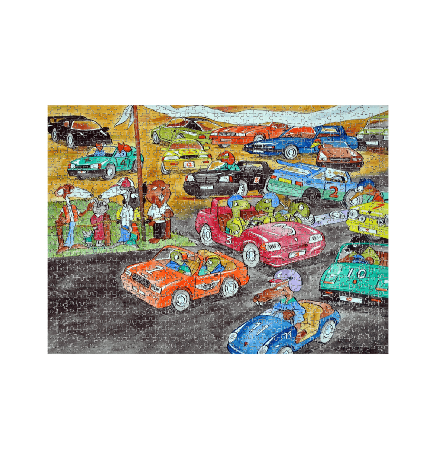 White 1000 Piece Jigsaw Puzzle Front