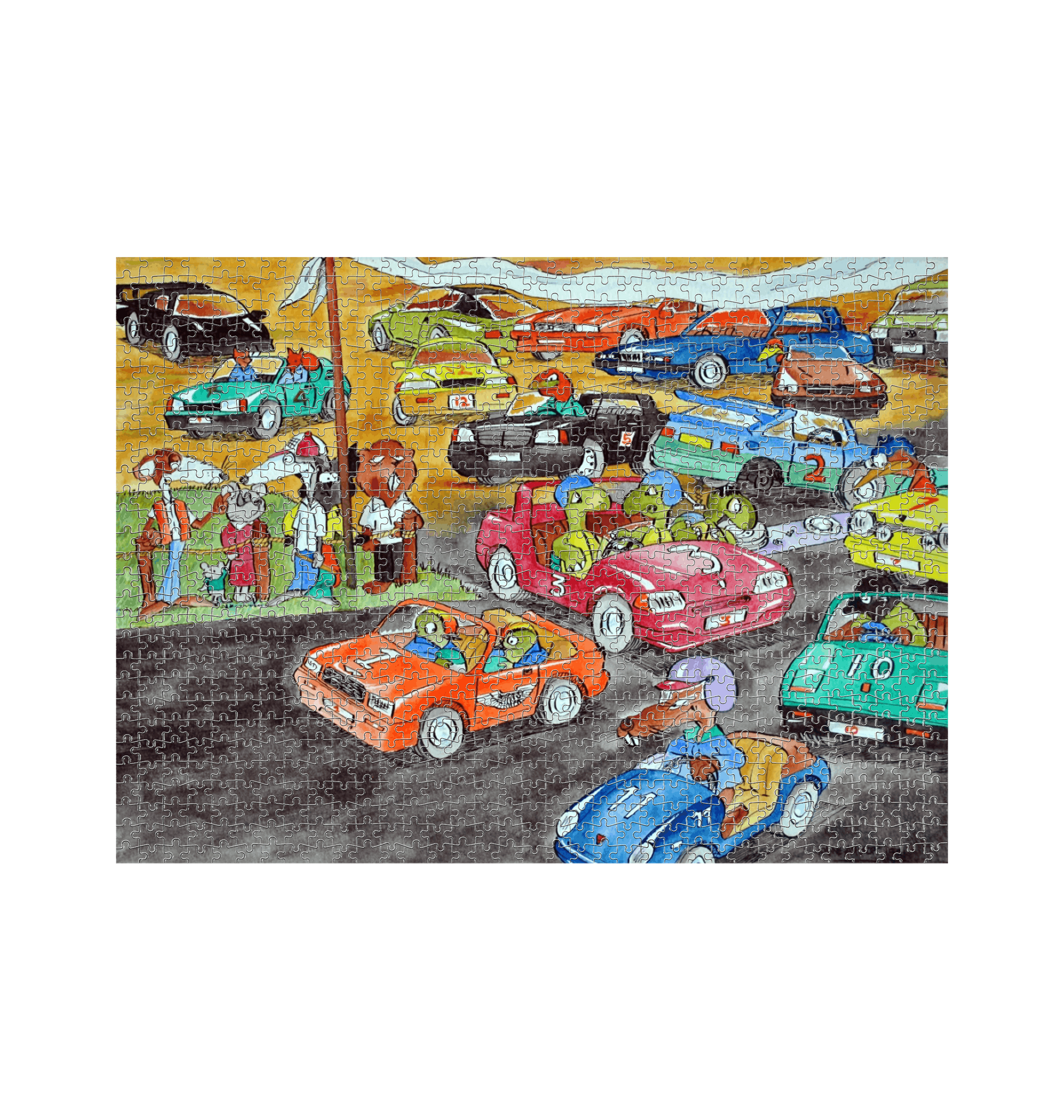 White 1000 Piece Jigsaw Puzzle Front