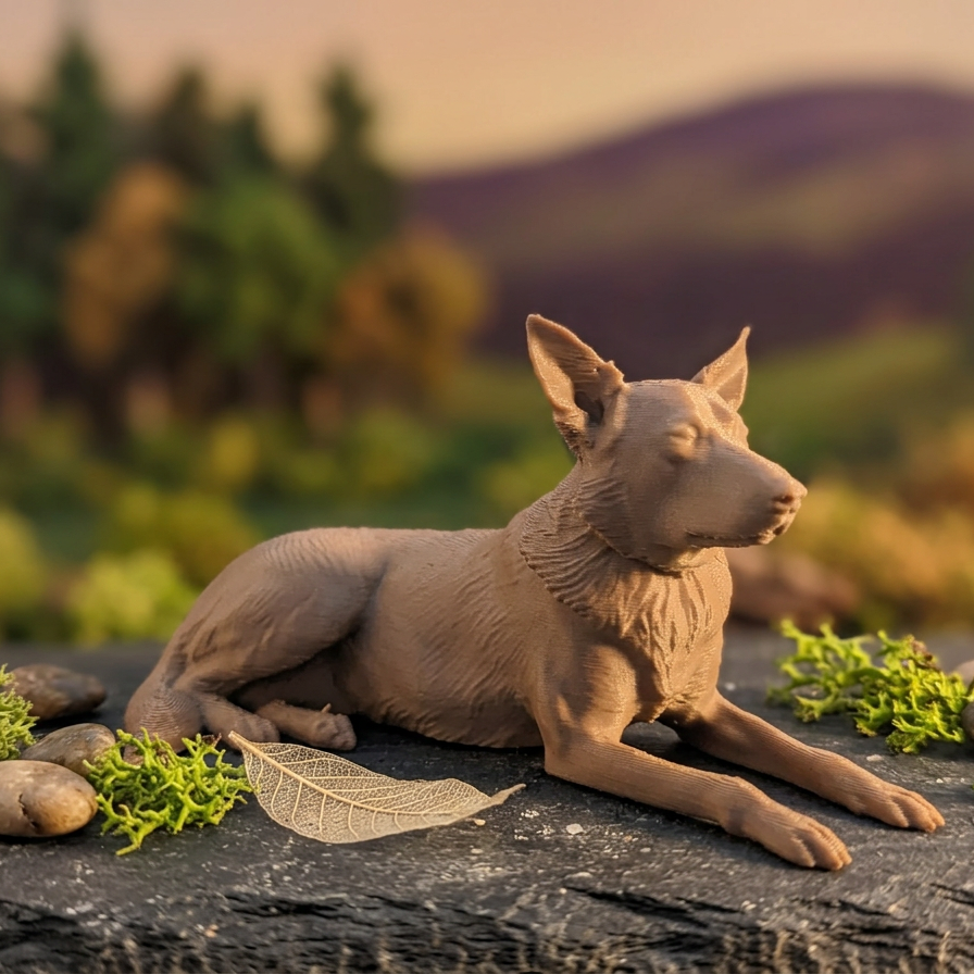 Kelpie 3D Printed Pet Model