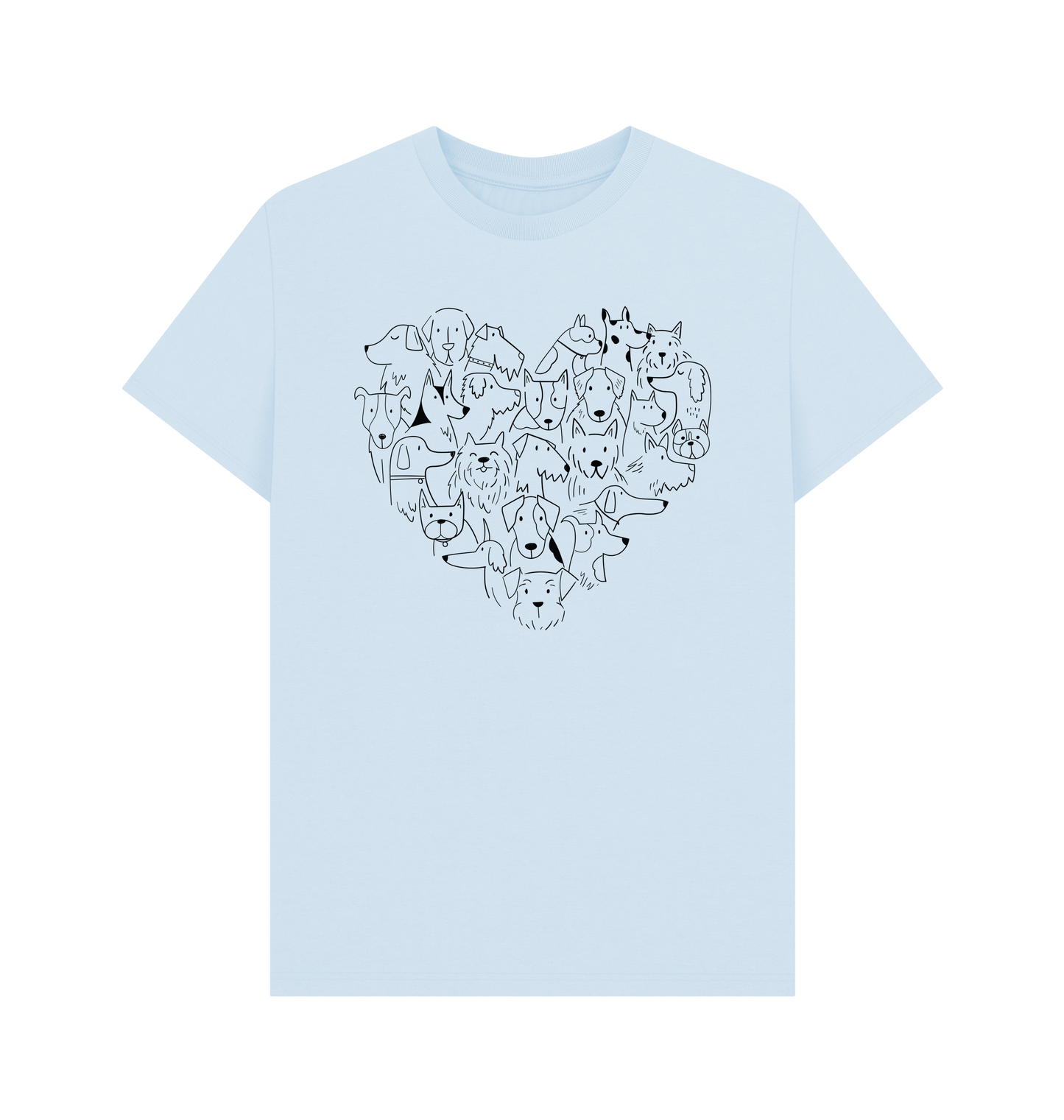 Sky Blue Printed T-shirt Front