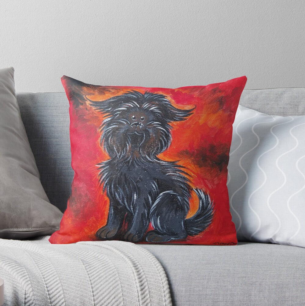 Einstein The Affenpinscher Throw Pillow Cushion