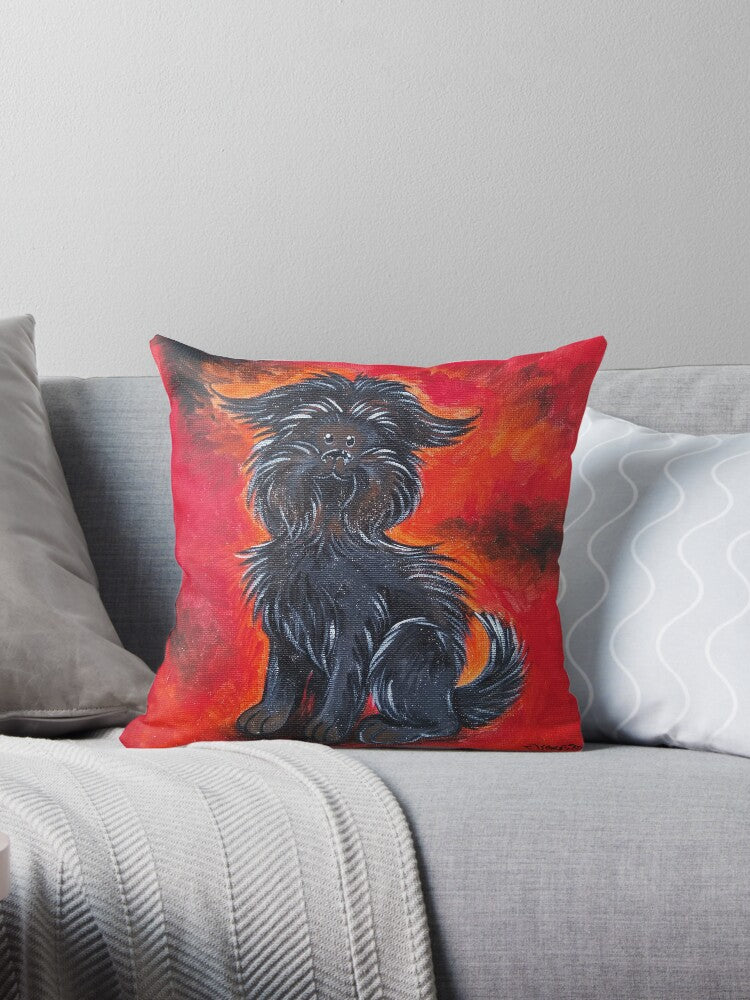 Einstein The Affenpinscher Throw Pillow Cushion