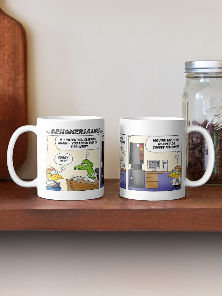 The Designersaurs ‘Coffee’ Webcomic Mug