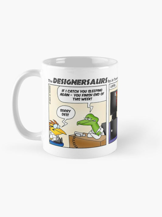 The Designersaurs ‘Coffee’ Webcomic Mug