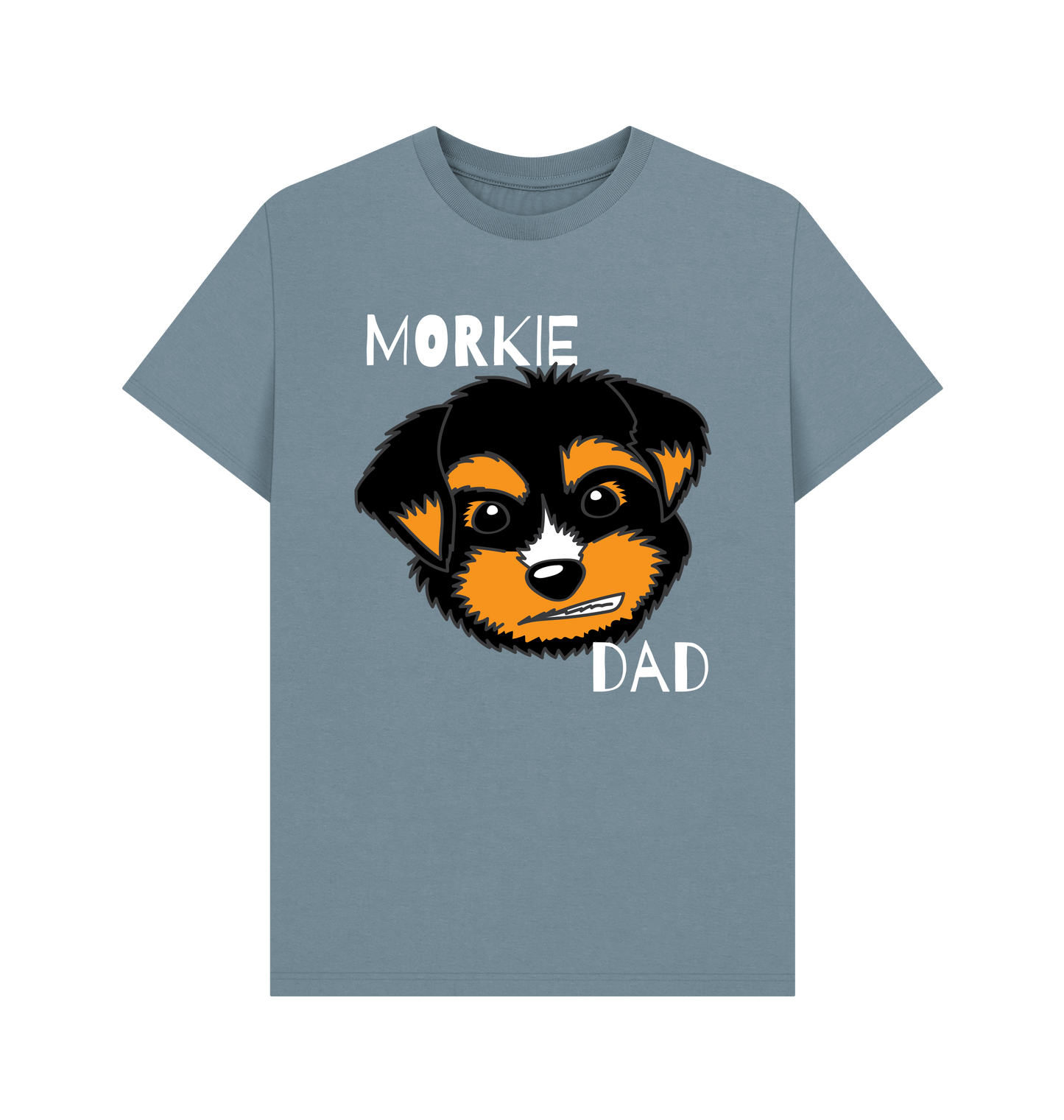 Stone Blue Printed T-shirt Front