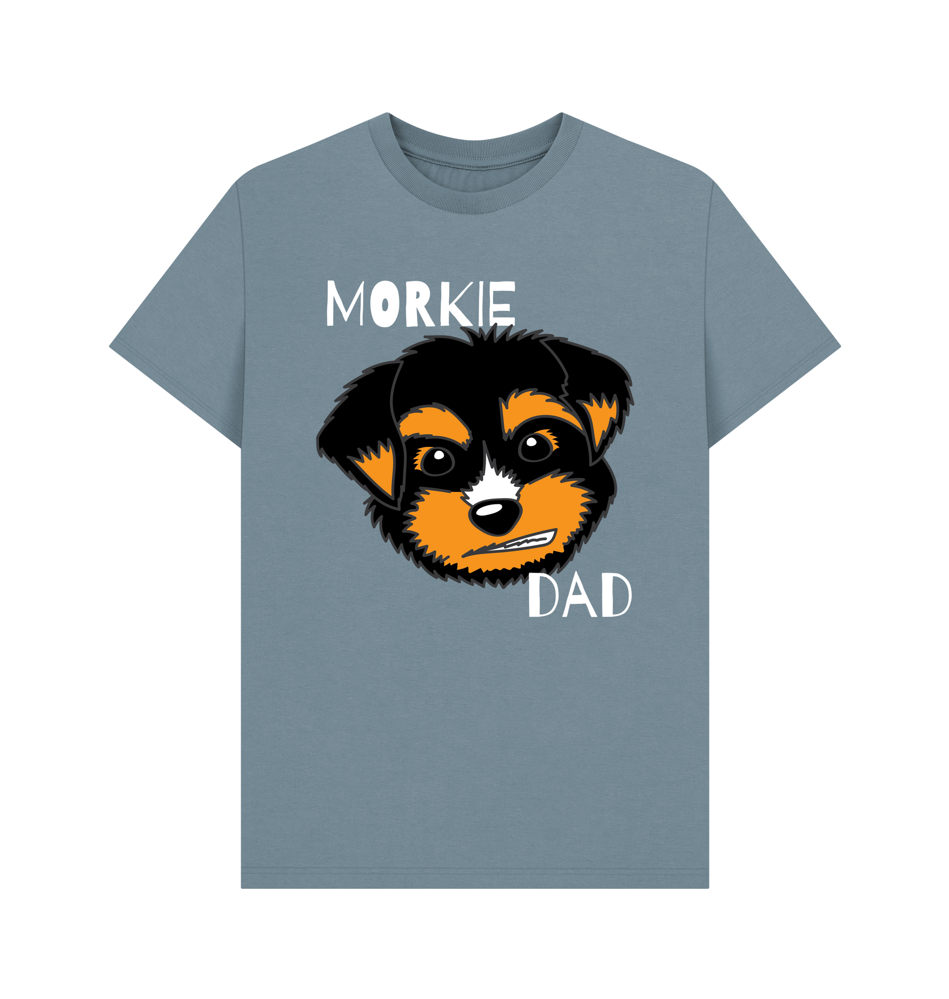 Stone Blue Printed T-shirt Front