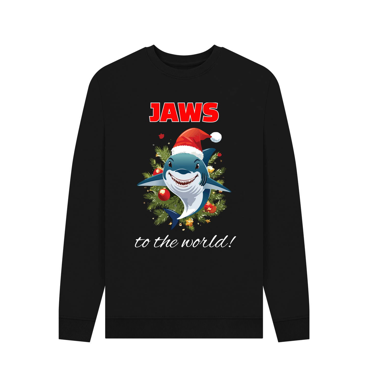 Black Printed Sweater Front