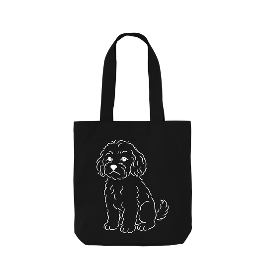 Black Printed Bag Front