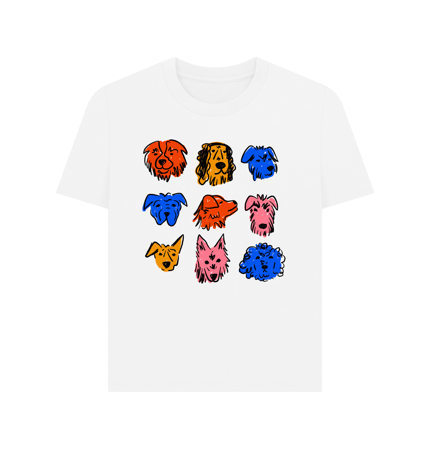 White Printed T-shirt Front